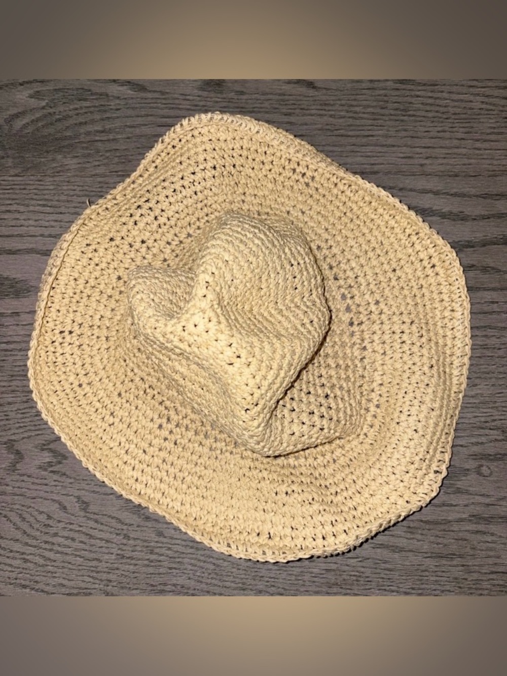 Wide Brim Straw Sun Hat - Beige